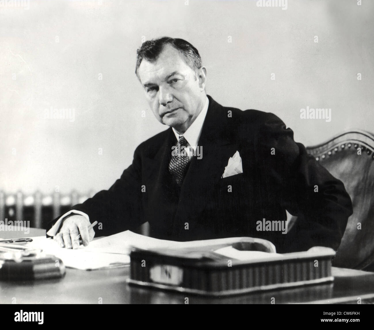 Robert H. Jackson of the International Military Tribunal (1946) Stock Photo