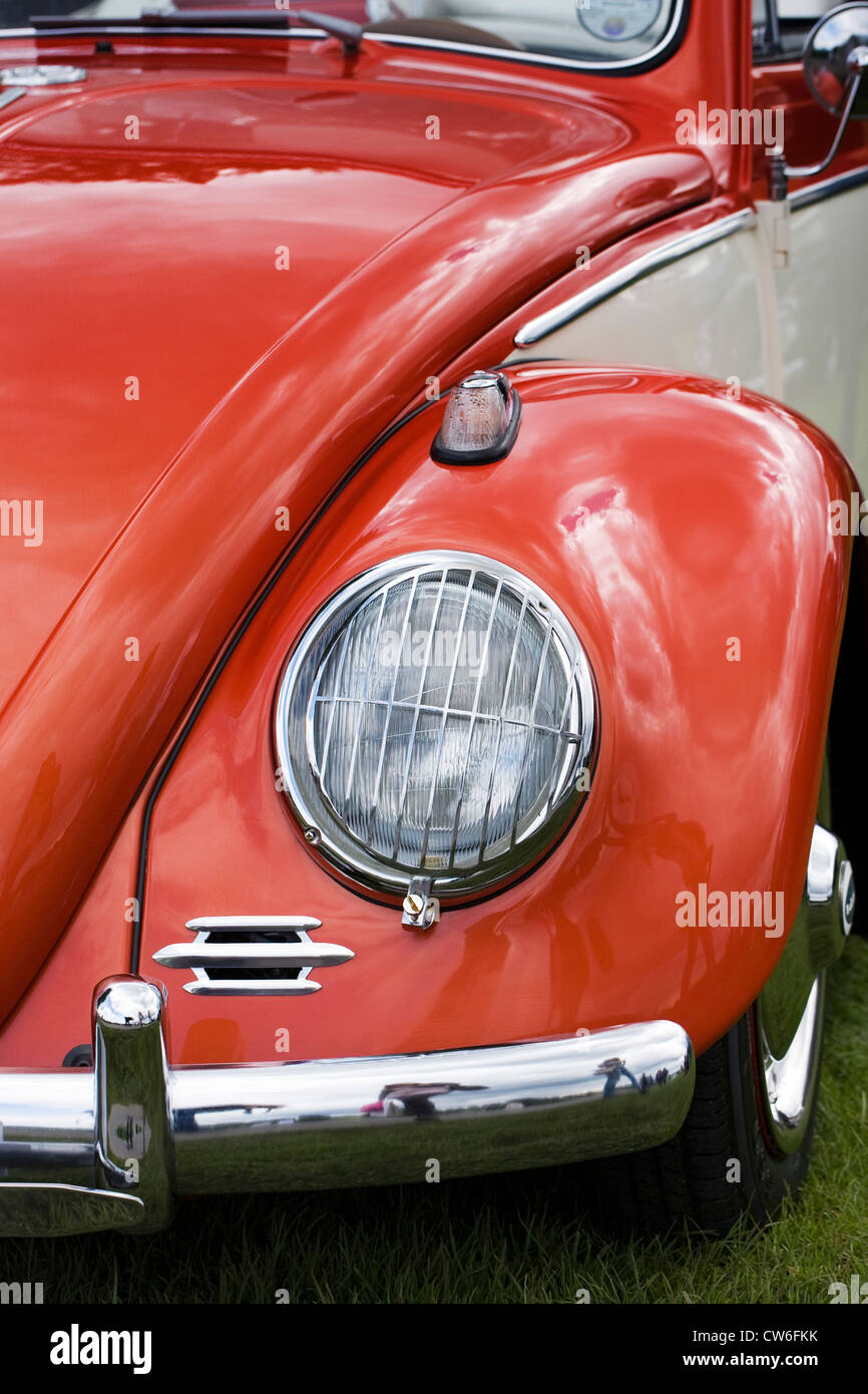 Detail on a Volkswagen beetle car. Stock Photo