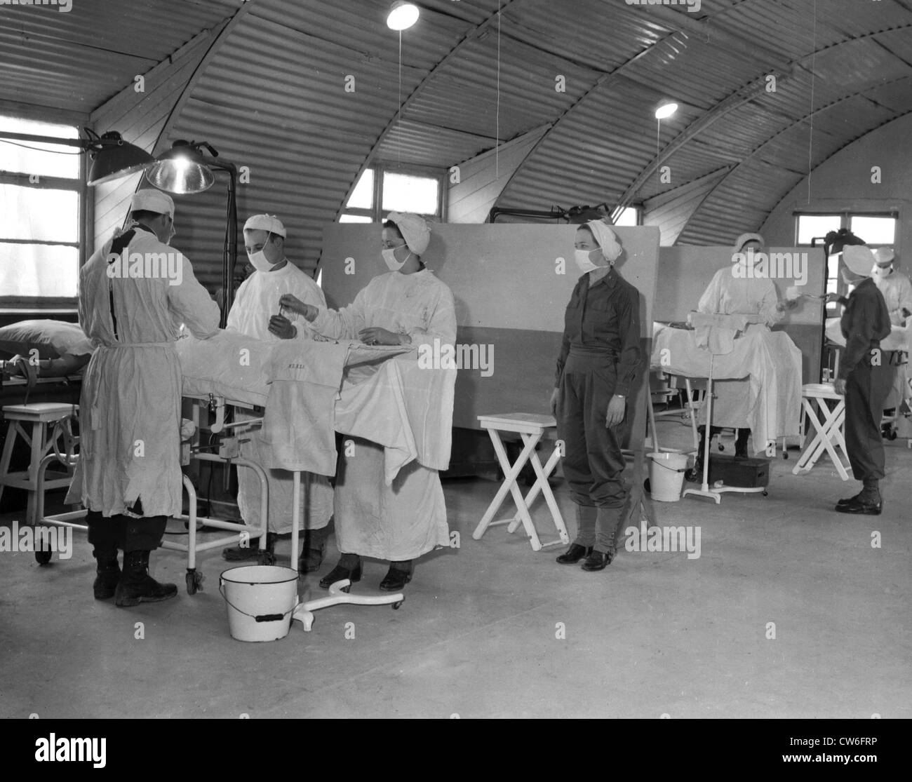 Operating room at the 188th General Hospital in Lison (France) January