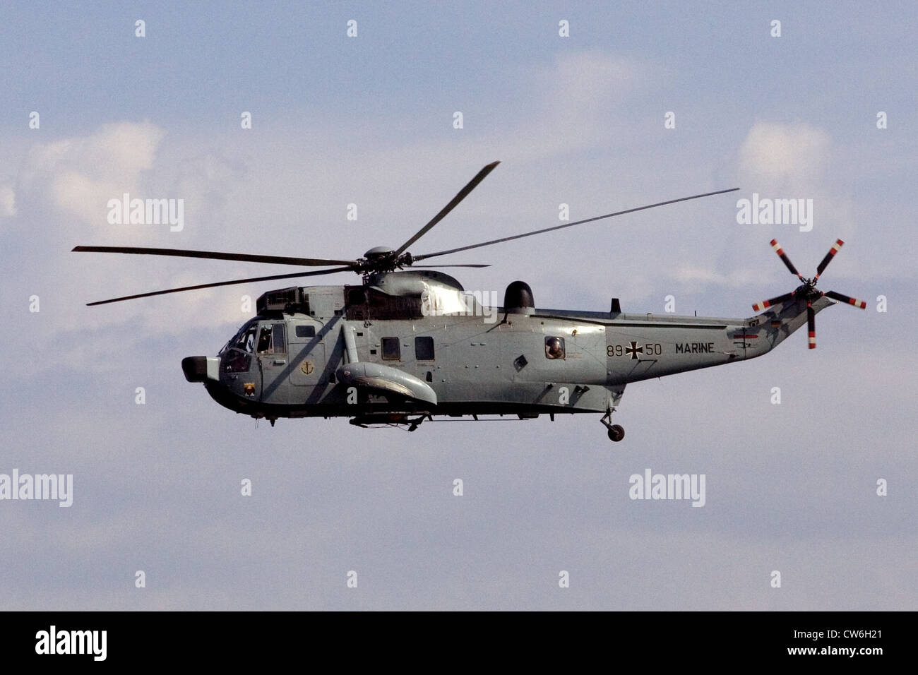 Heiligendamm, the Navy helicopter in the air Stock Photo