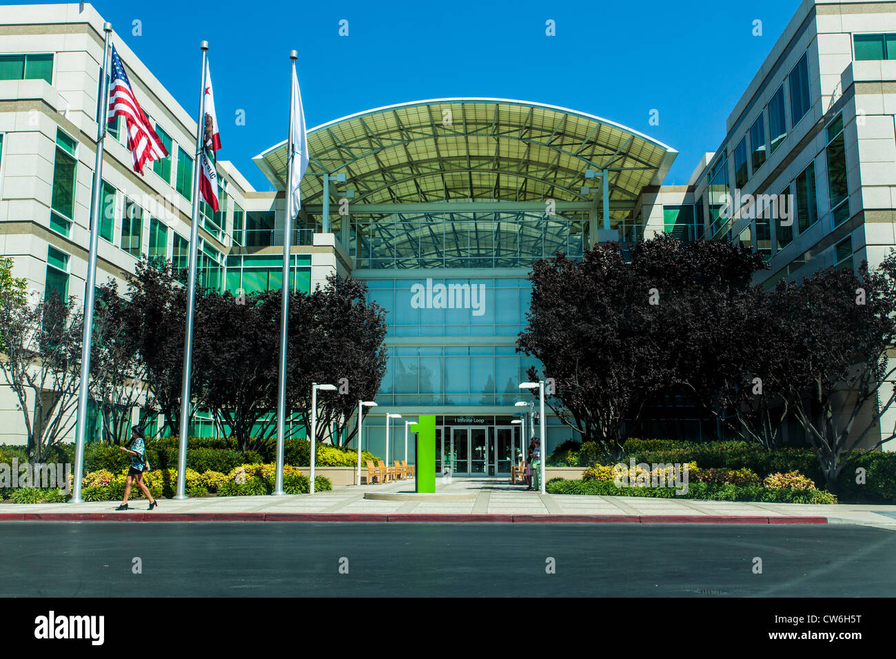 Apple Headquarters at One Infinite Loop in Cupertino California Stock Photo