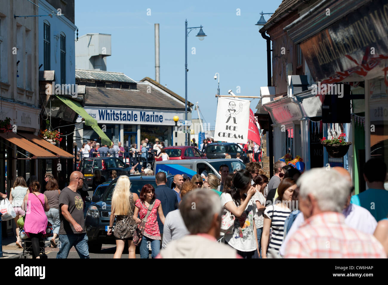 Whitstable High Street, Oyster Festival, Kent Stock Photo