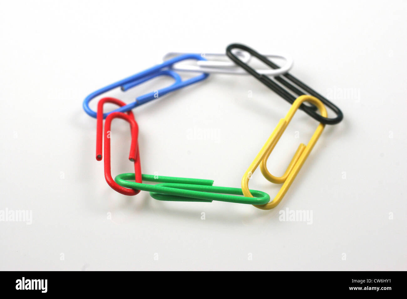 ring of paperclips Stock Photo