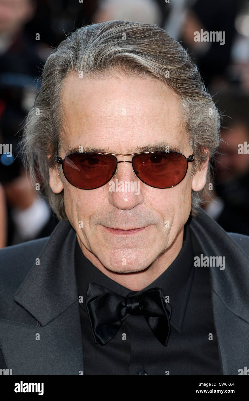 Jeremy Irons arrives for the screening of Killing Them Softly at the 65th international film festival, in Cannes. Stock Photo