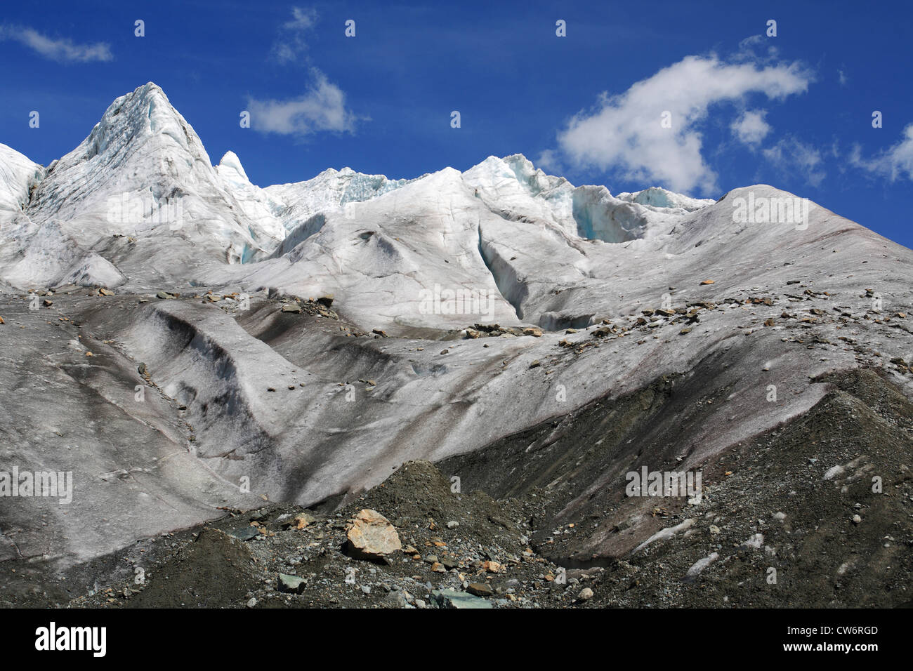 ice scenery of the Pers Gletscher (Vadret Pers), Switzerland, Graubuenden, Engadine, Bernina-Diavolezza Stock Photo