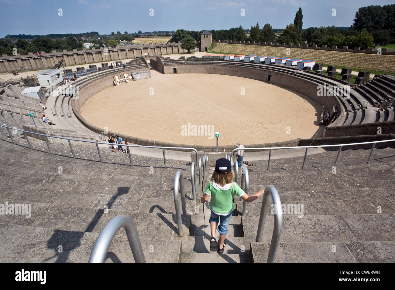 Amphitheater, amphitheatre in the archaeological park in Xanten, Germany, North Rhine-Westphalia, Xanten Stock Photo
