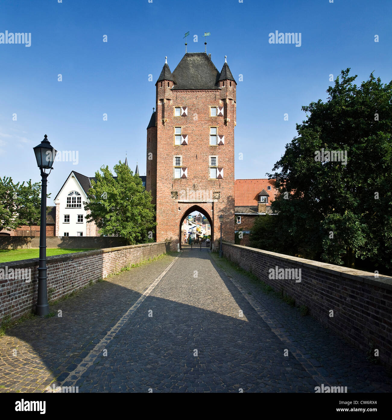 Klever Tor, Klever gate, view on inner gate, Germany, North Rhine-Westphalia, Ruhr Area, Xanten Stock Photo