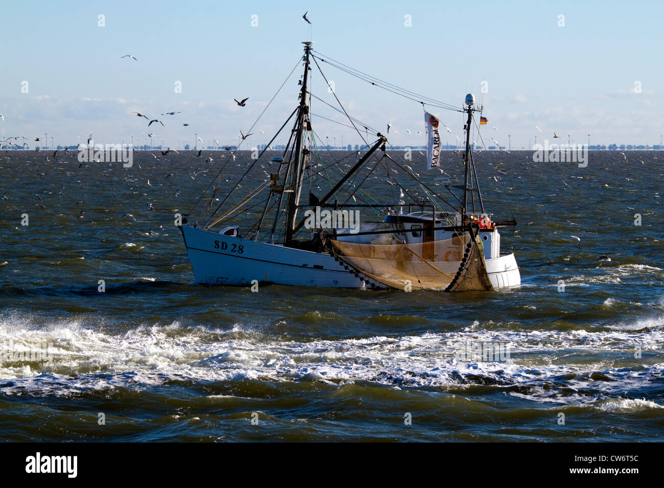 fishing cutters, Germany, Lower Saxony, Hegoland Stock Photo