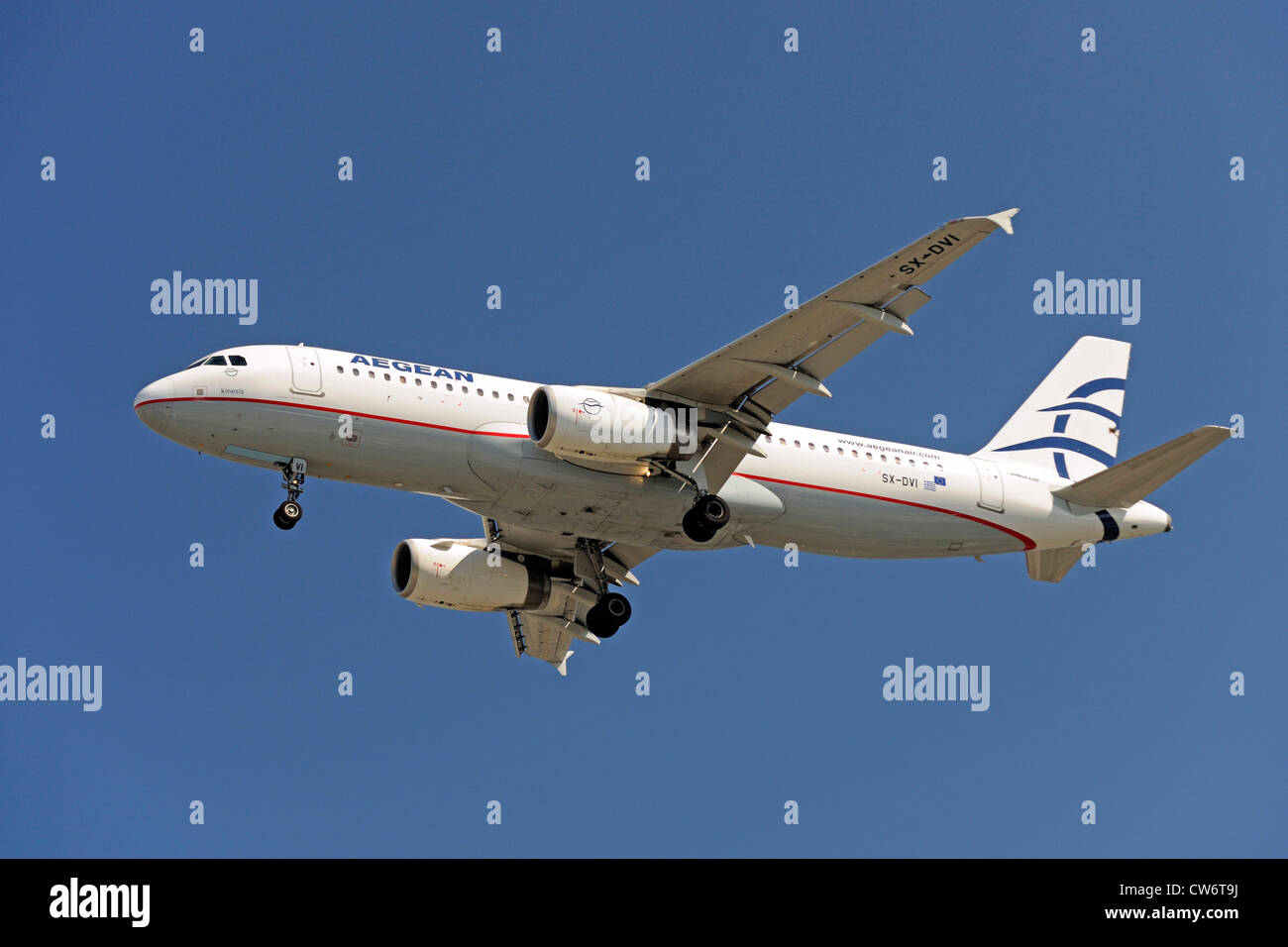 Airbus A320 of Aegean Airlines, Greece Stock Photo