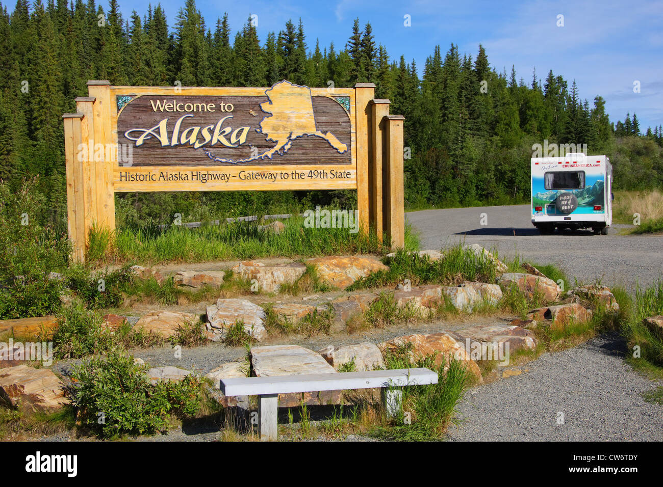 Welcome to alaska sign hi-res stock photography and images - Alamy