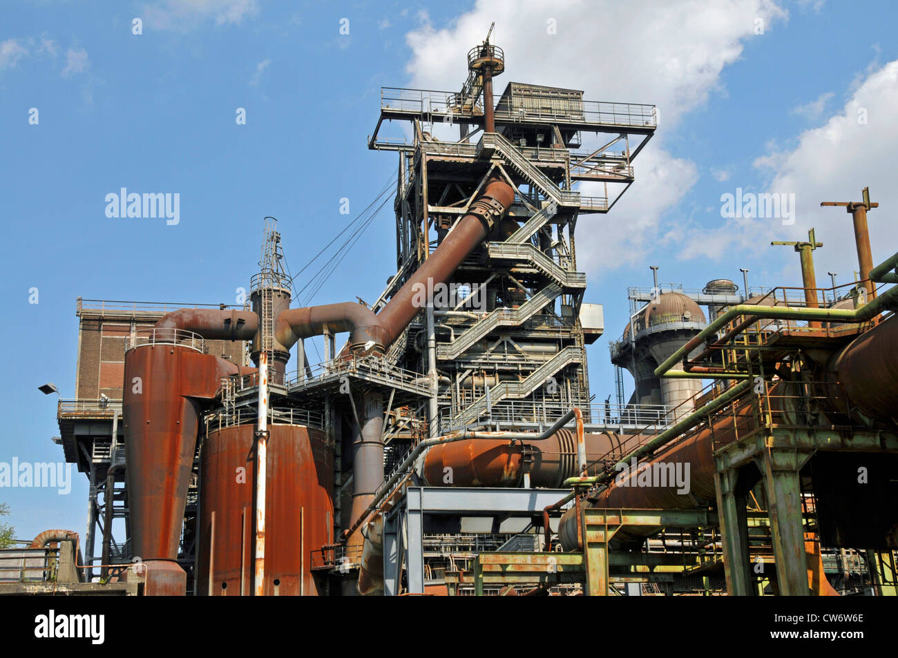 blast furnace in landscape park Duisburg North, former Thyssen factory