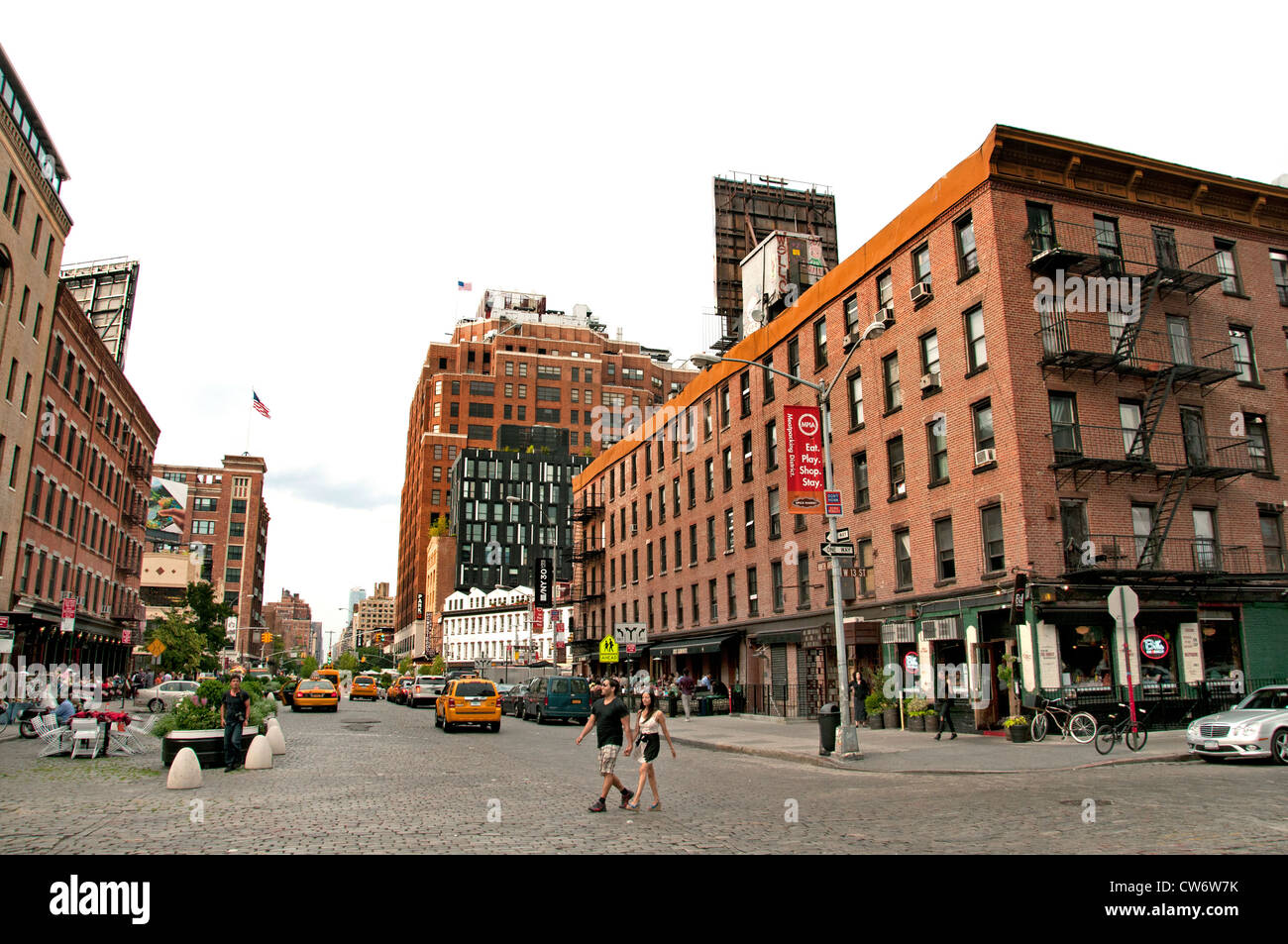 Ninth Avenue W 13 Street Meatpacking District  Manhattan New York City United States of America Stock Photo