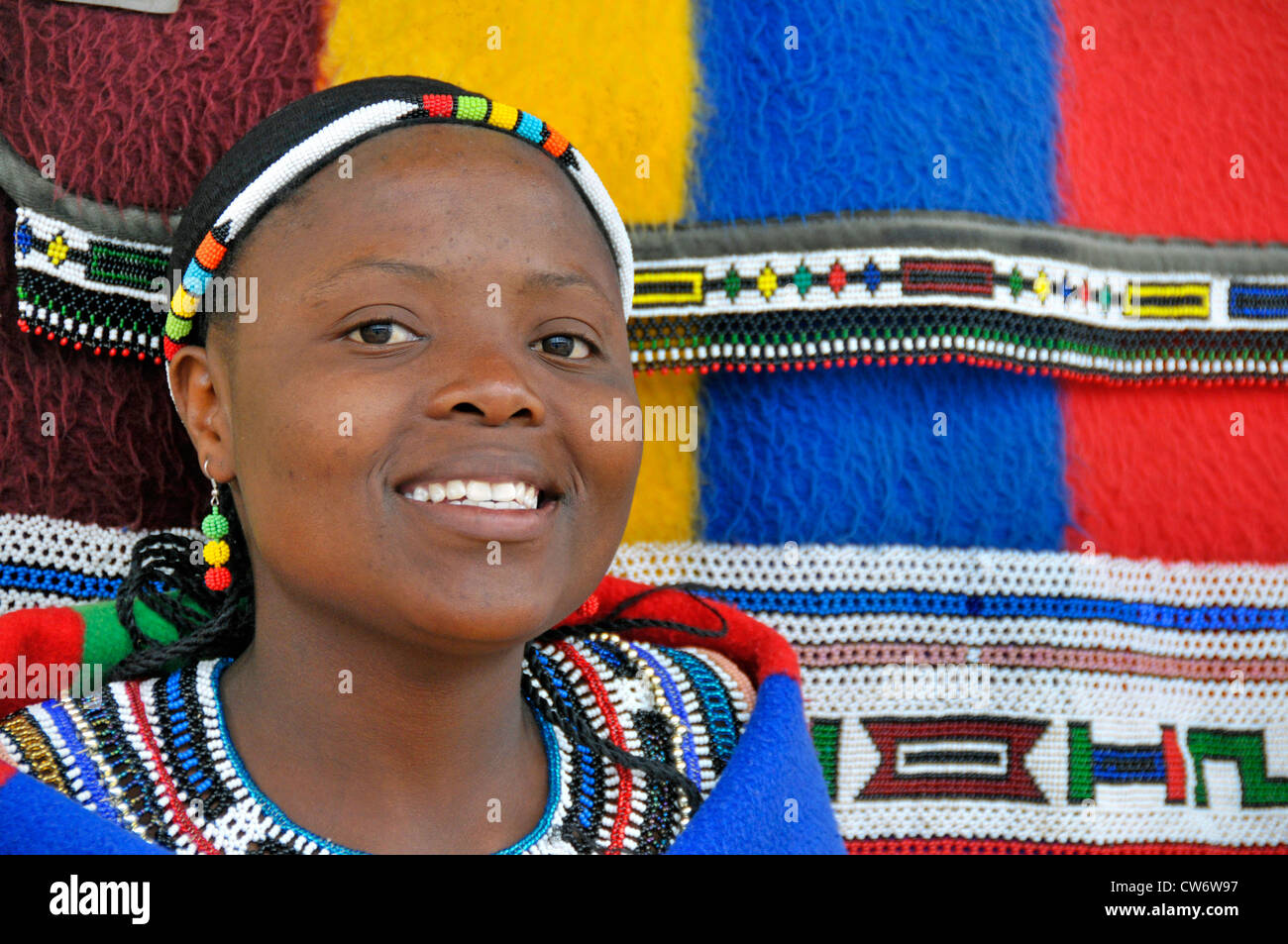young woman from the Ethnic group of Ndebele, South Africa Stock Photo