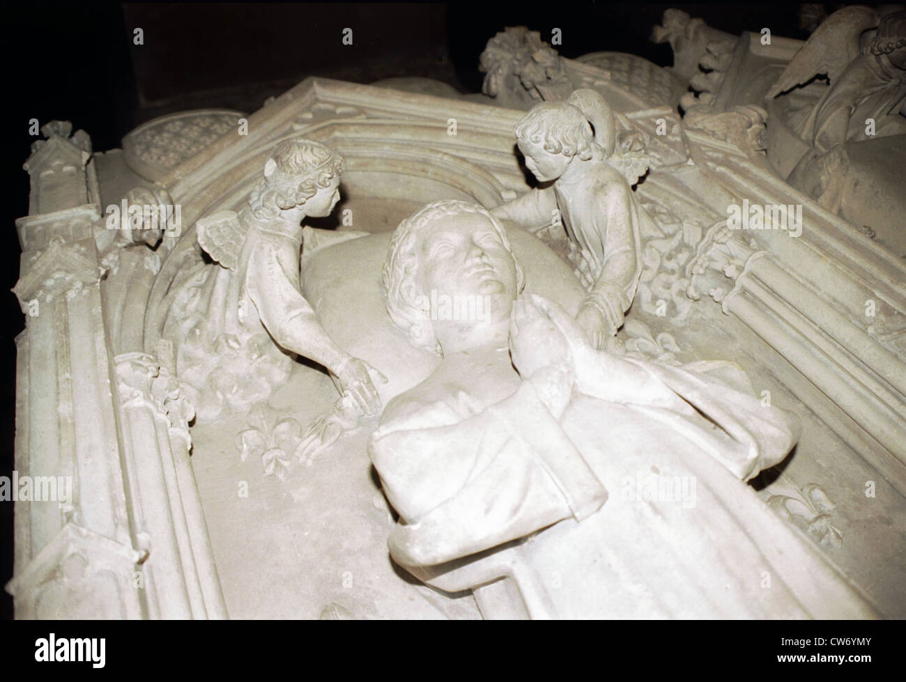 Tomb of one of wire of the count d' Alençon. Stock Photo