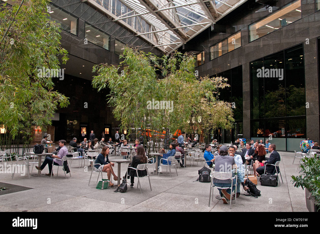 Trump Tower on 5th Avenue New York City Manhattan Food court New York City Manhattan Stock Photo