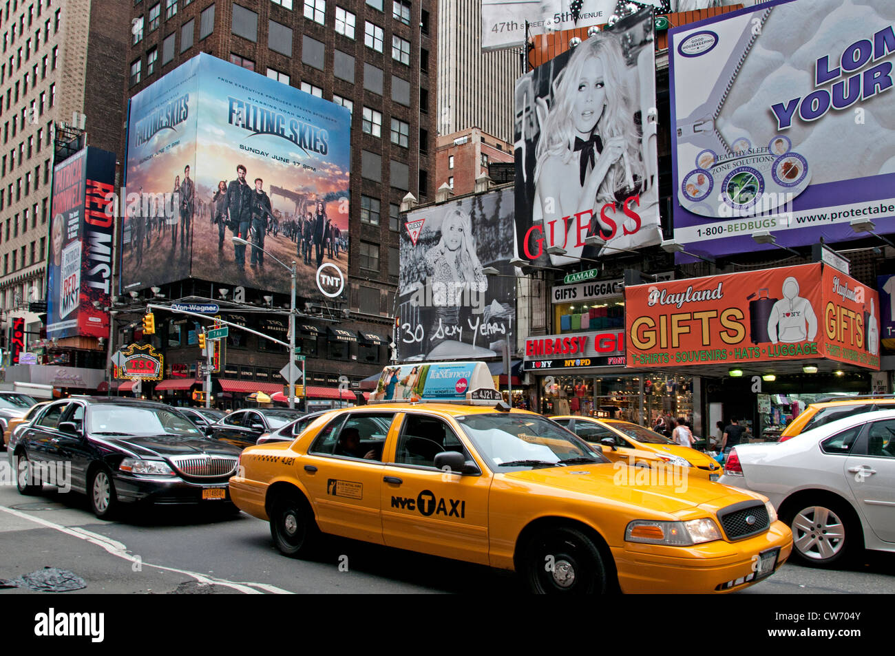 Times Square Broadway New York City Guess Fashion Stock Photo - Alamy