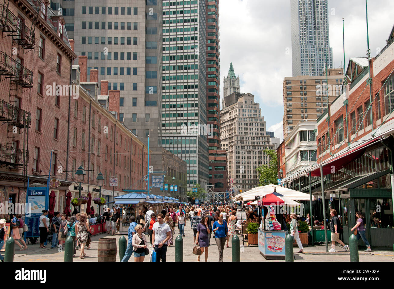 South Street Seaport Manhattan  near Pier 17 New York City Manhattan Stock Photo