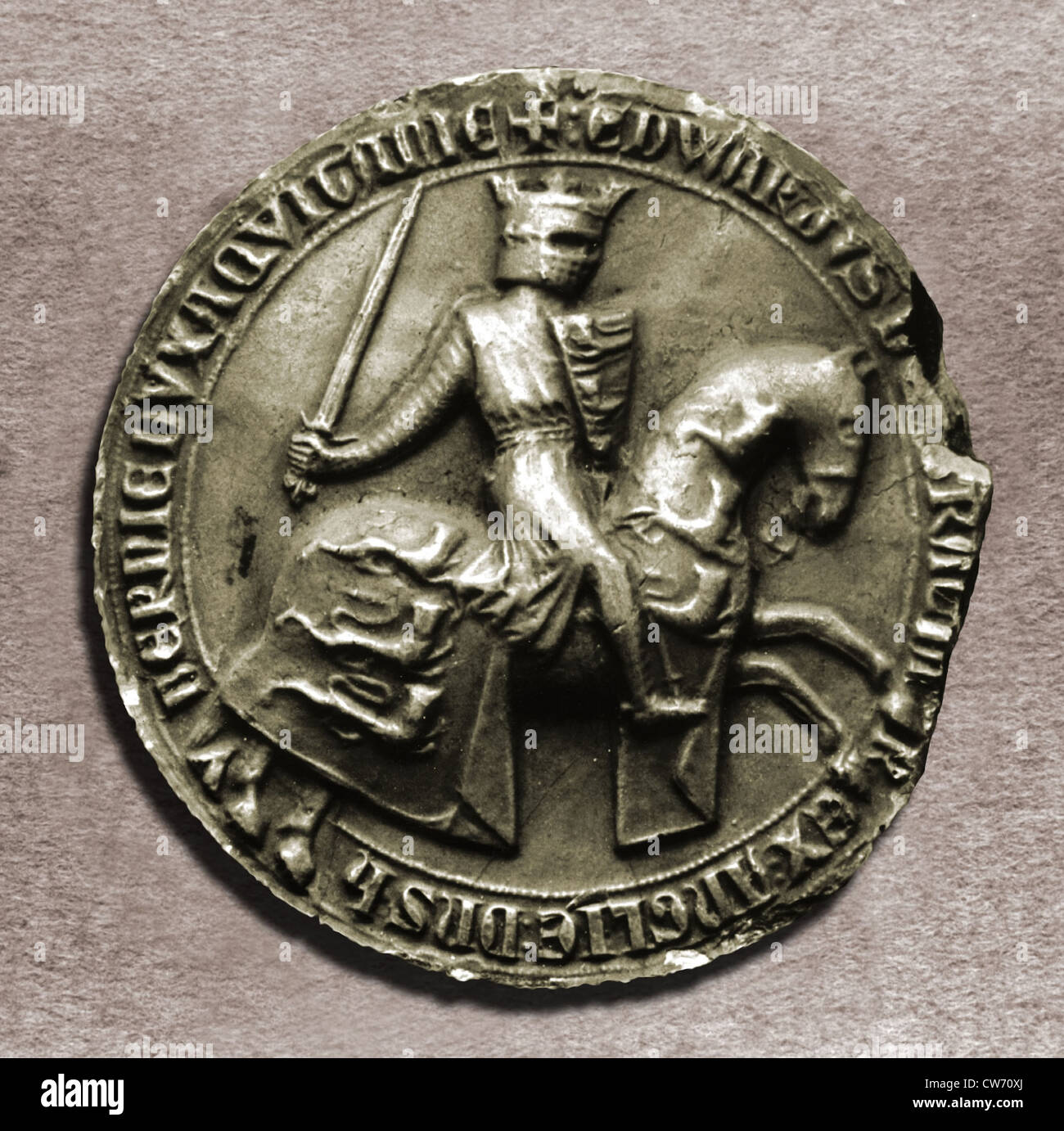 Seal of Richard the Lionheart (1157-1199) Stock Photo