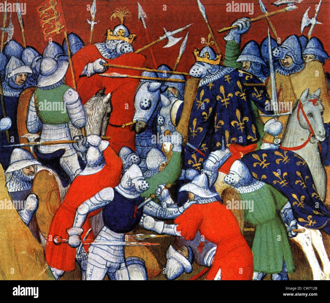 Jean II the Good is taken prisoner by the English in Poitiers, 1356 Stock Photo
