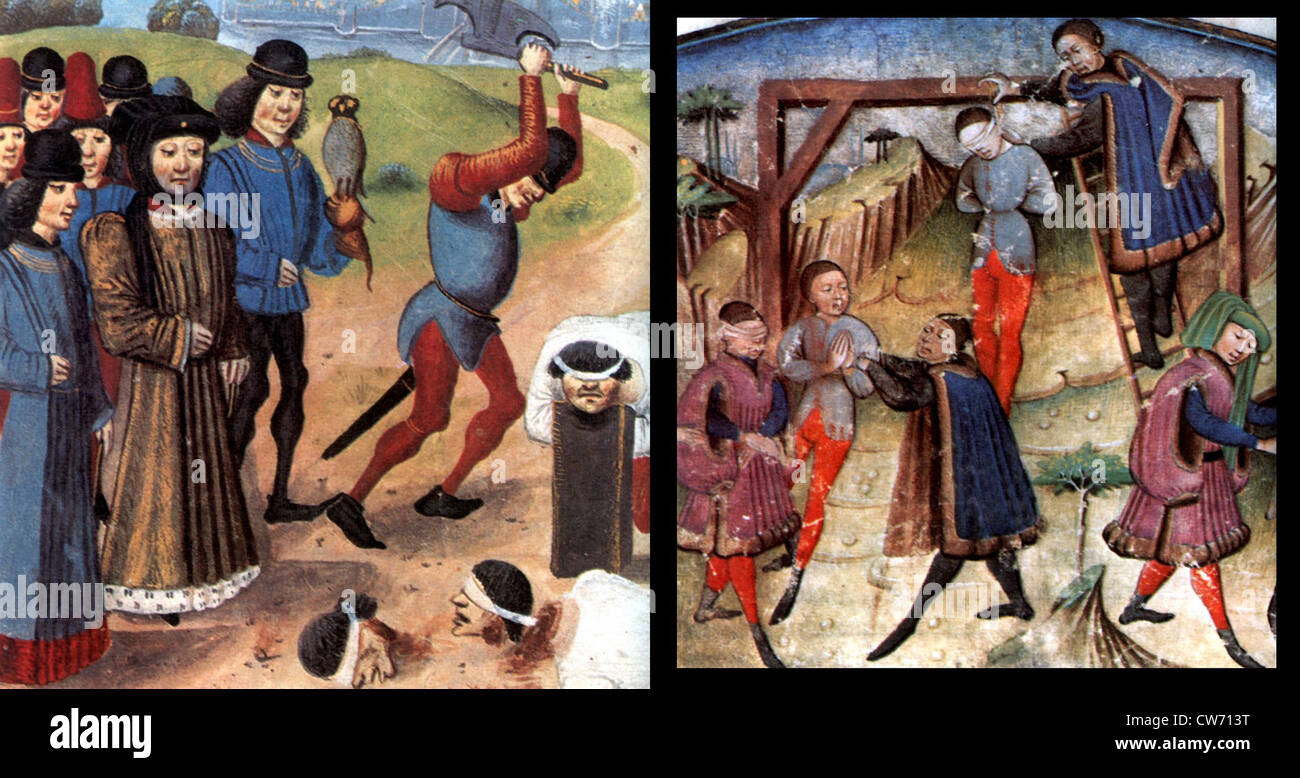 Executions in the 15th century Stock Photo