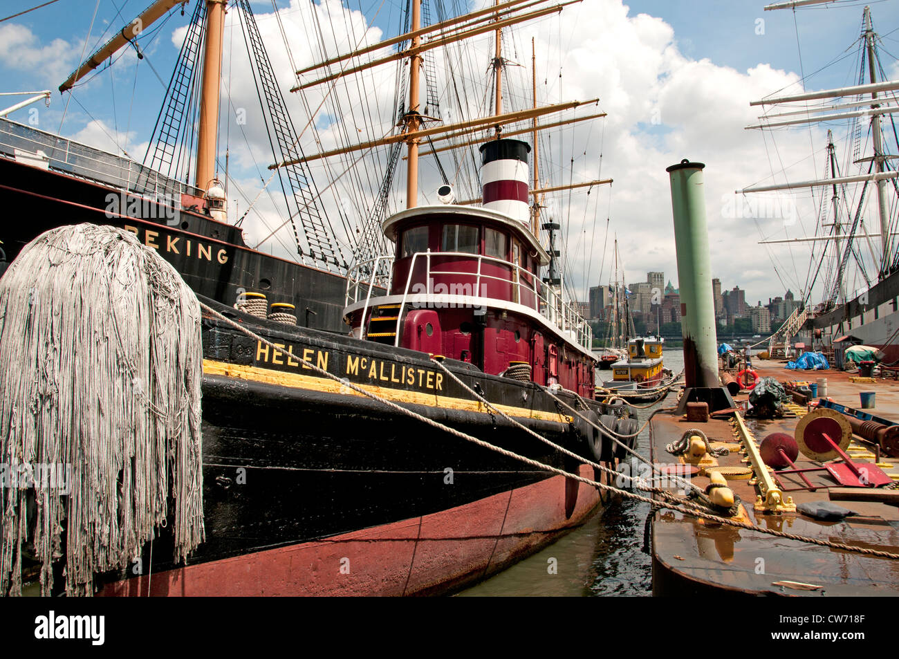 Pier 17 South Street Seaport In Manhattan Financial District. New York ...