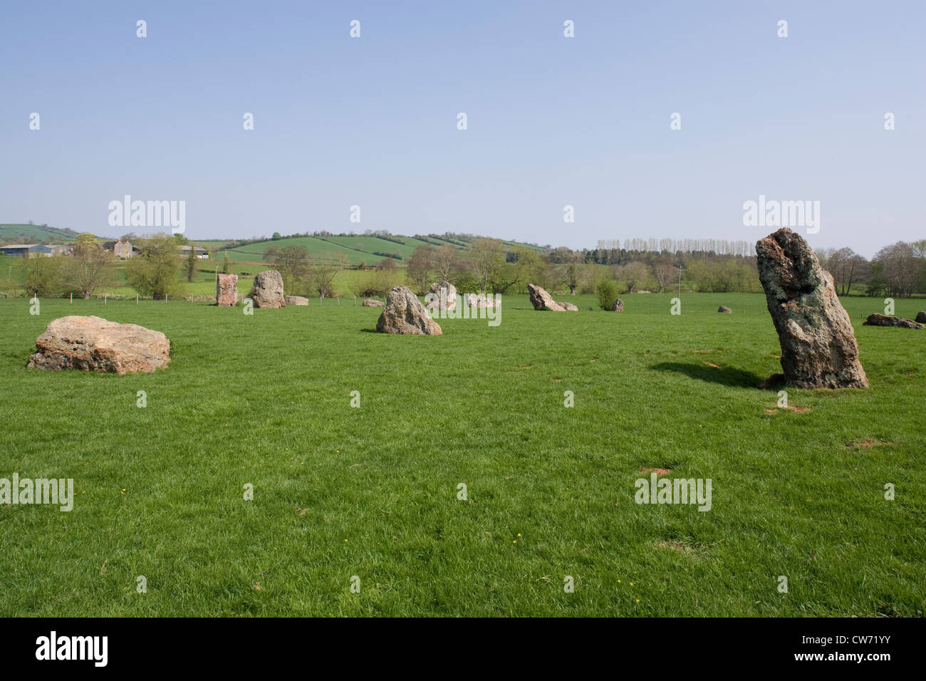 Stanton Drew Stone Circle Stock Photo Alamy