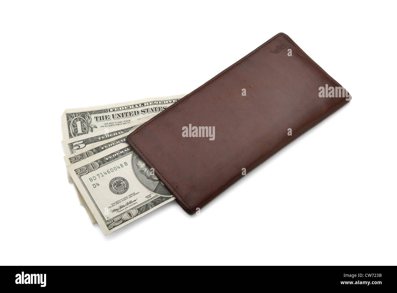 banknotes and wallet, USA Stock Photo