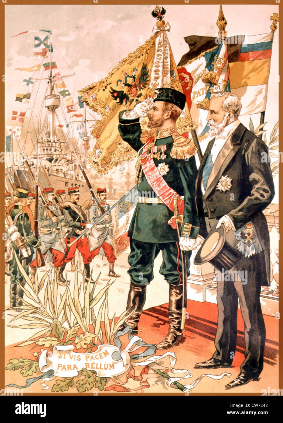 September 18-21, 1901.  Franco-Russian alliance. Stock Photo
