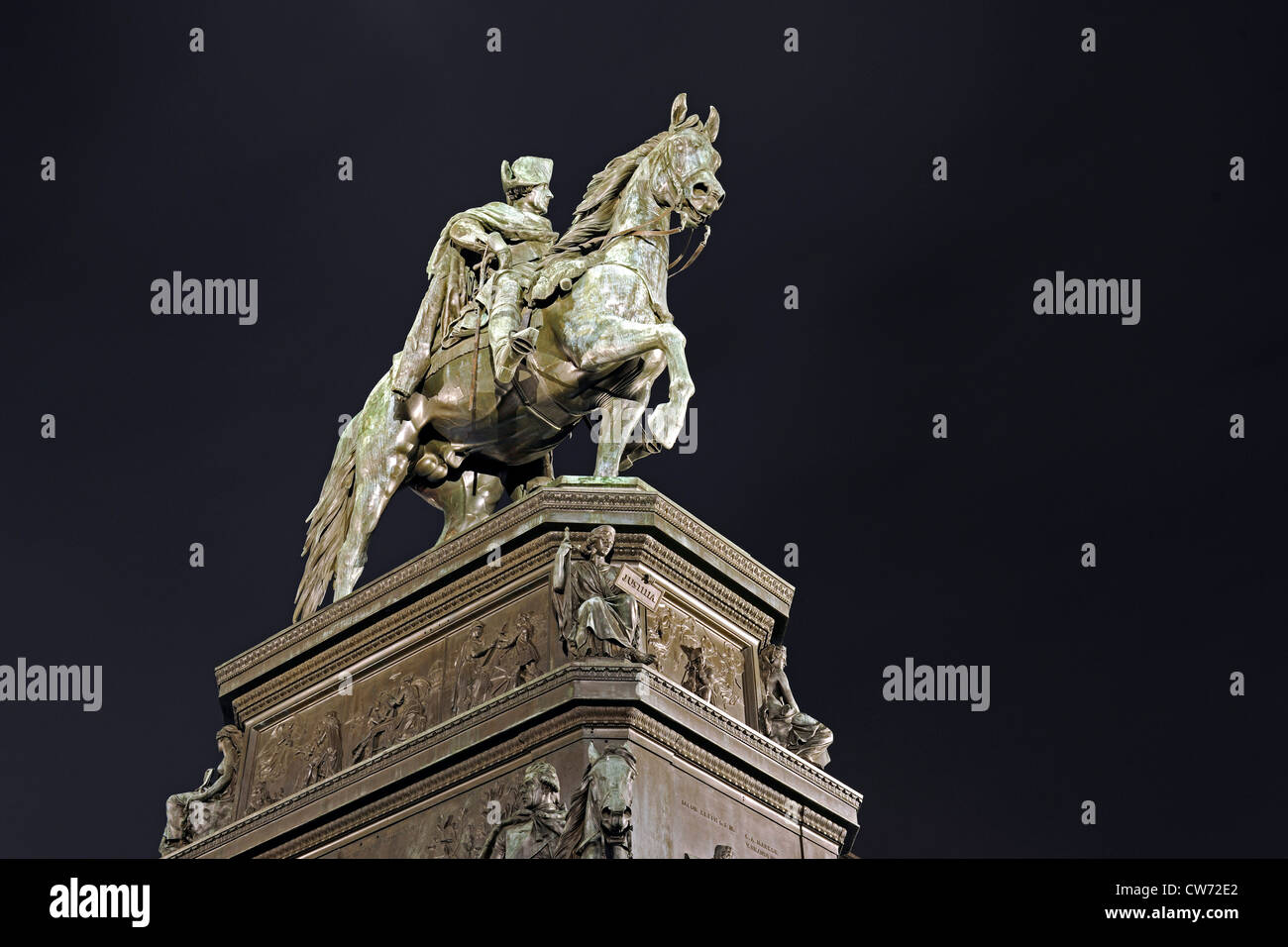 equestrian memorial of Frederick the Great, Kaiser Friedrich der Grosse, Friedrich der II at boulevard Unter den Linden, Germany, Berlin Stock Photo