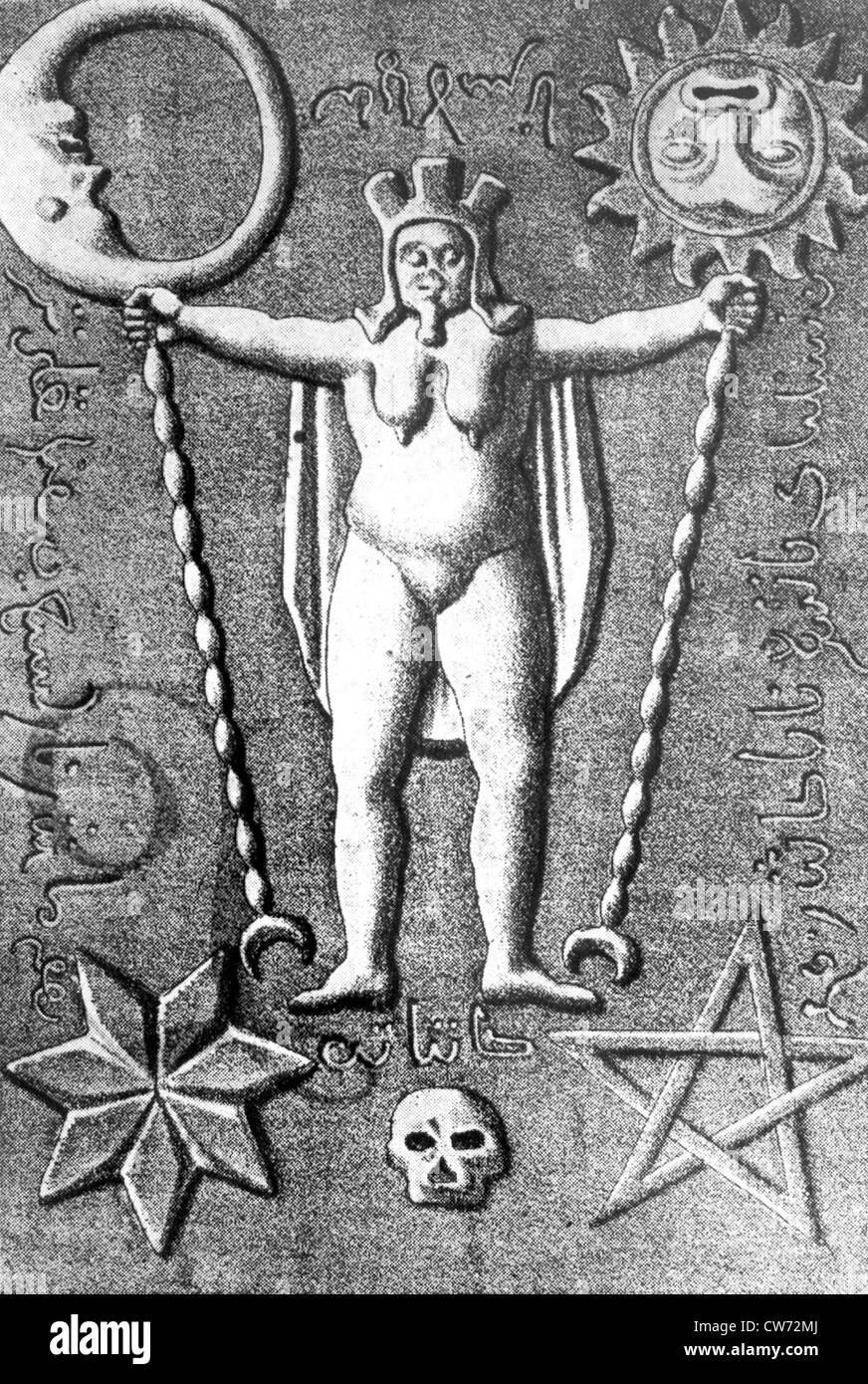 The Baphomet (the Devil), idol supposedly worshipped by the Templars Stock Photo