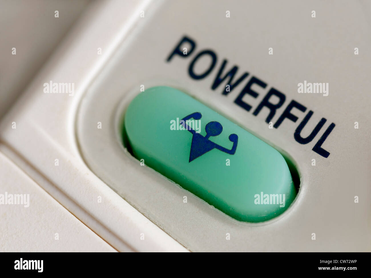 powerful button Stock Photo