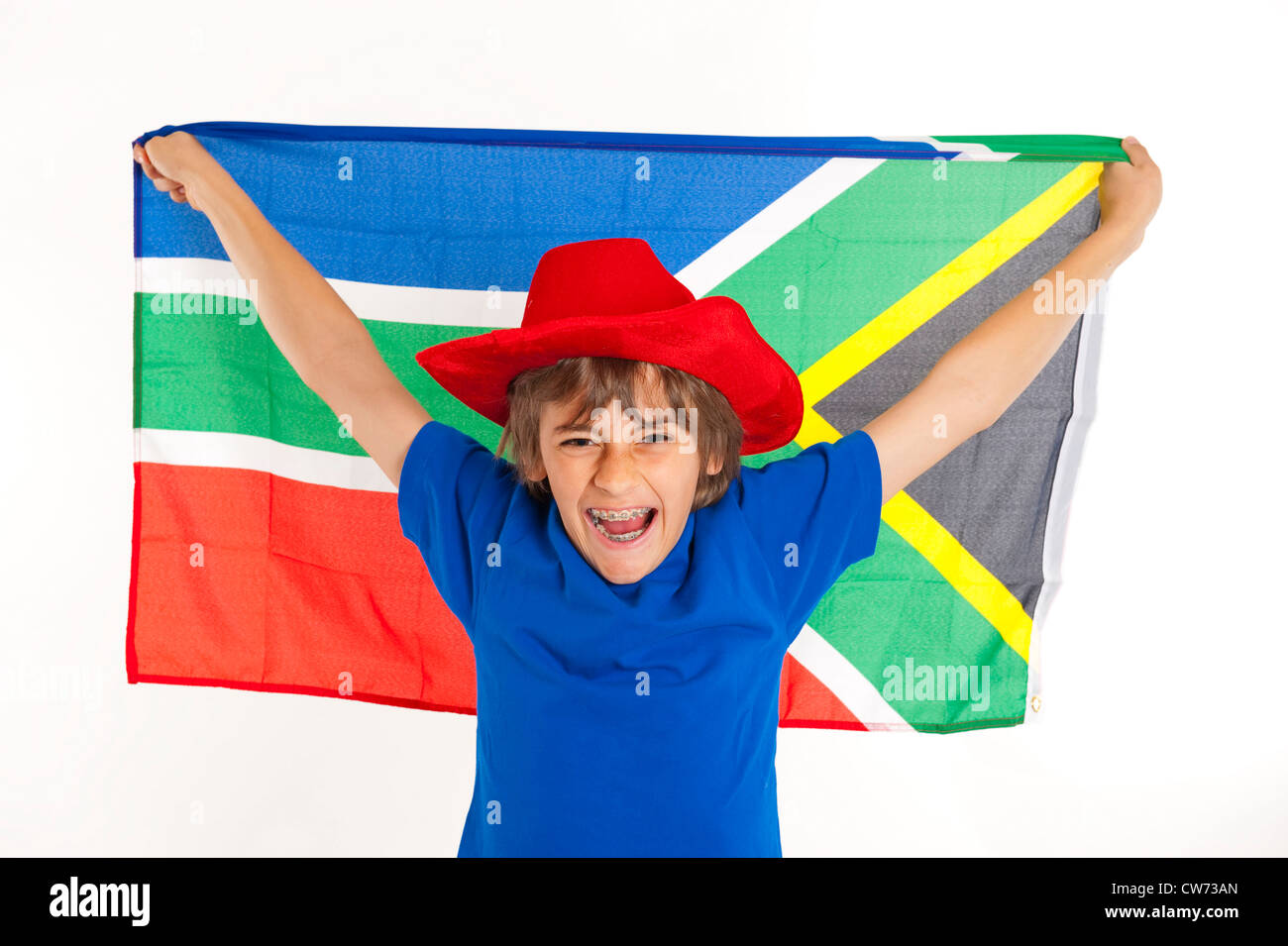 soccer fan at the soccer world championship in South Africa 2010 with