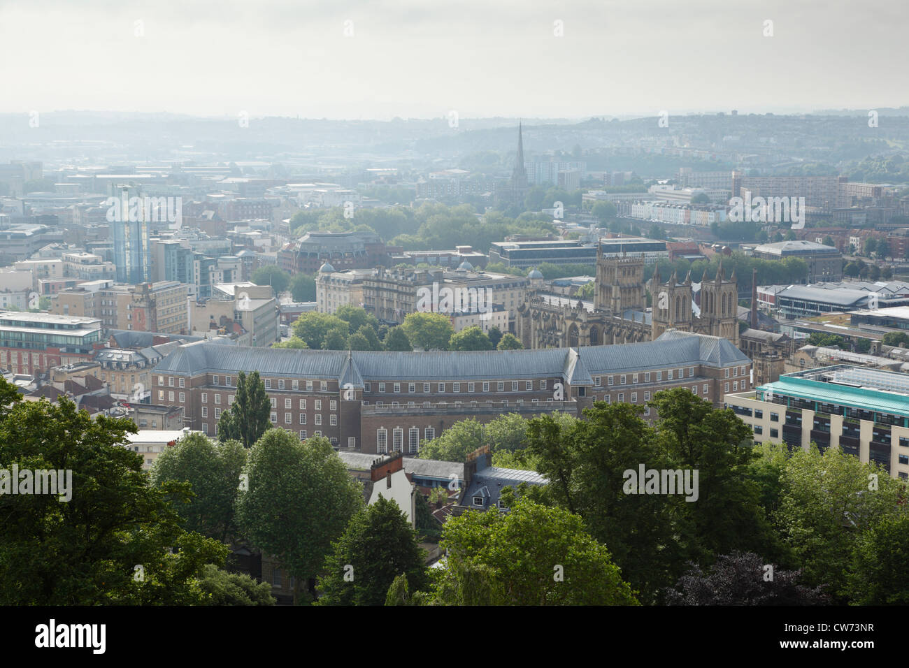 City of Bristol from Cabot Tower. Bristol. England. UK. Stock Photo