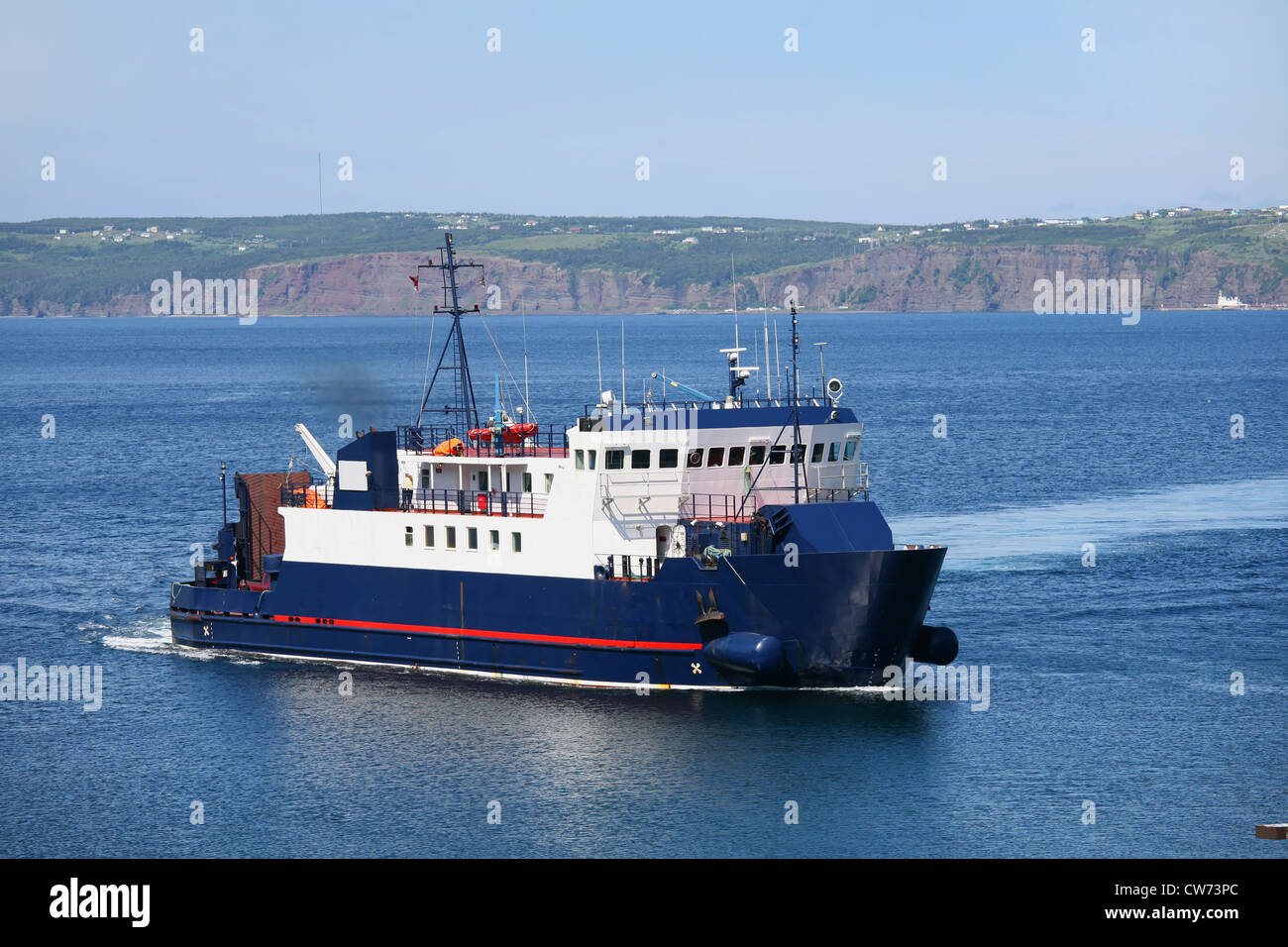 Newfoundland car ferry traveling from Belle Island to the mainland of