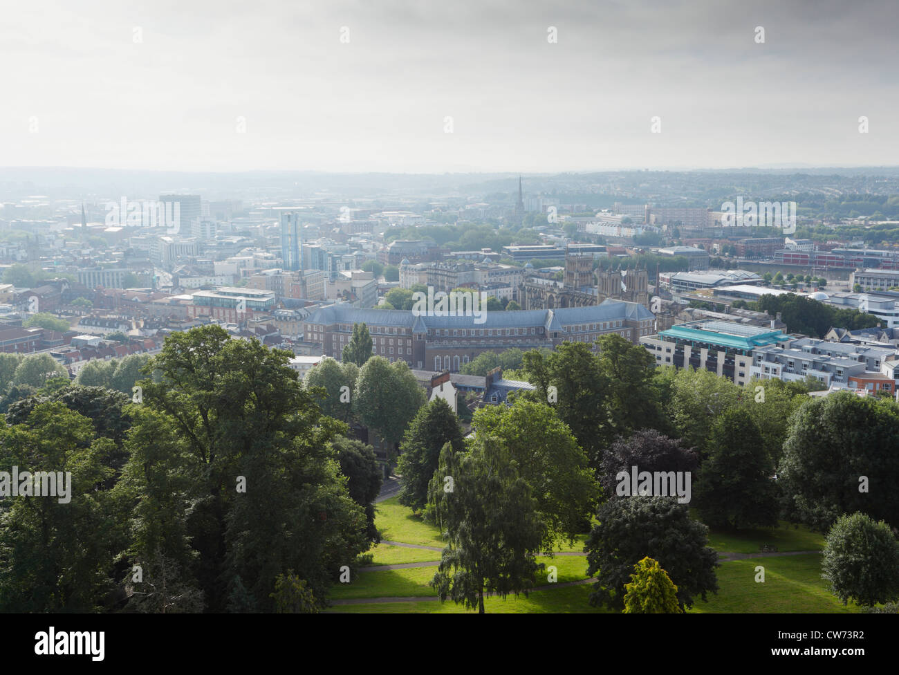 City of Bristol from Cabot Tower. Bristol. England. UK. Stock Photo