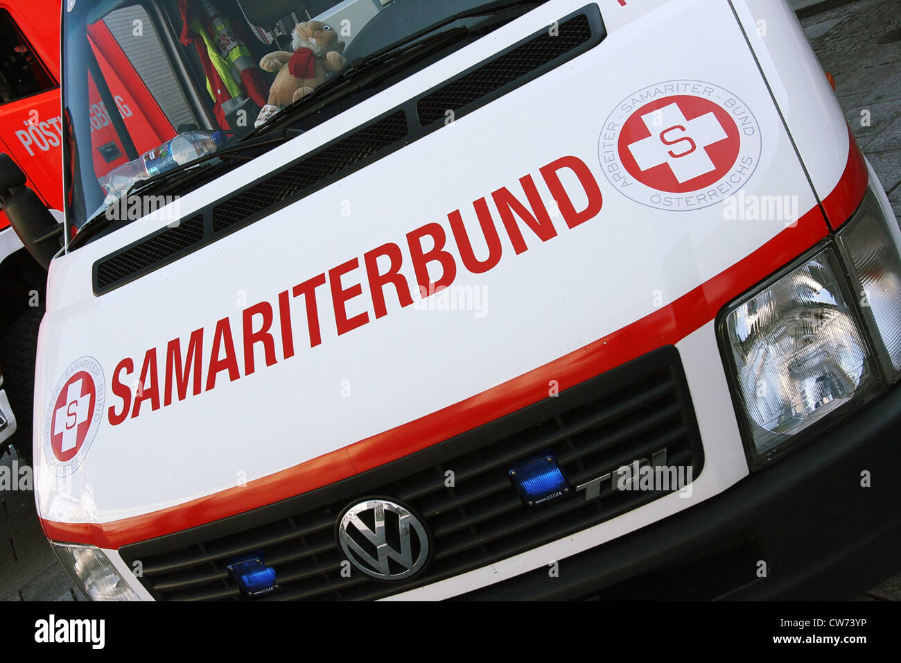 ambulance vehicle of Samariterbund Stock Photo