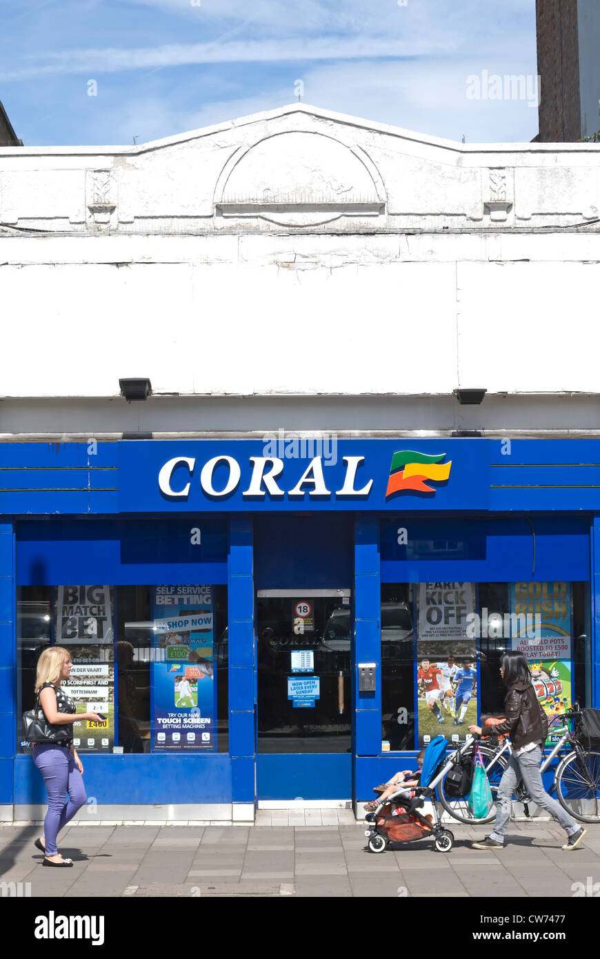 a branch of the coral betting shop chain in chiswick, london, england
