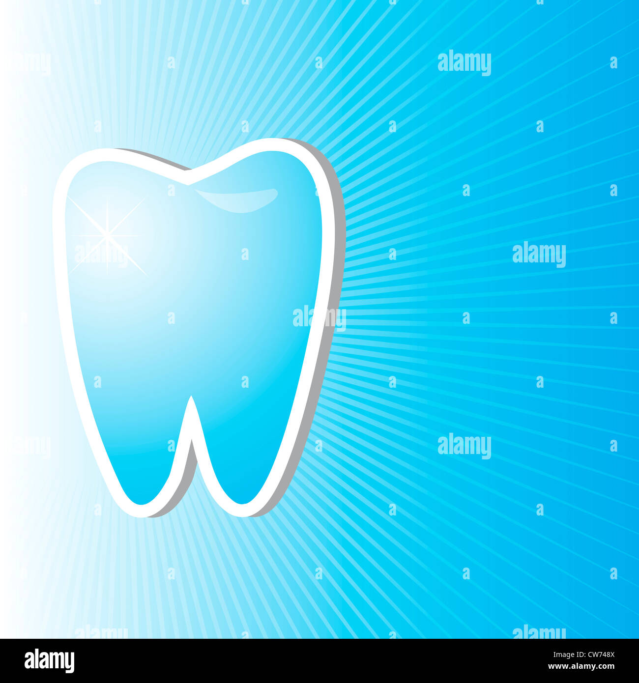 Blue dental background with clean and bright tooth Stock Photo - Alamy