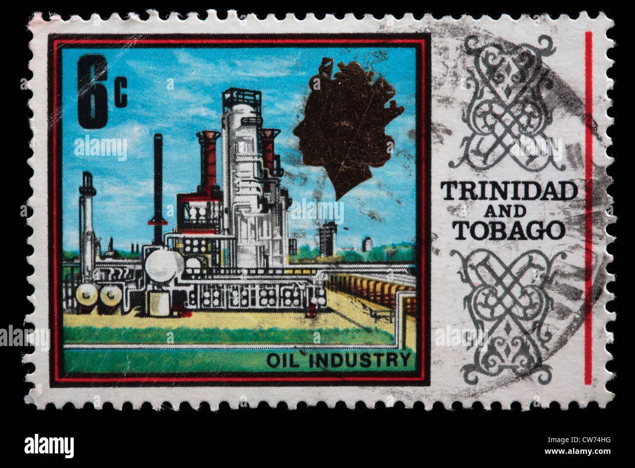 Oil industry, postage stamp, Trinidad and Tobago, Trinidad and Tobago