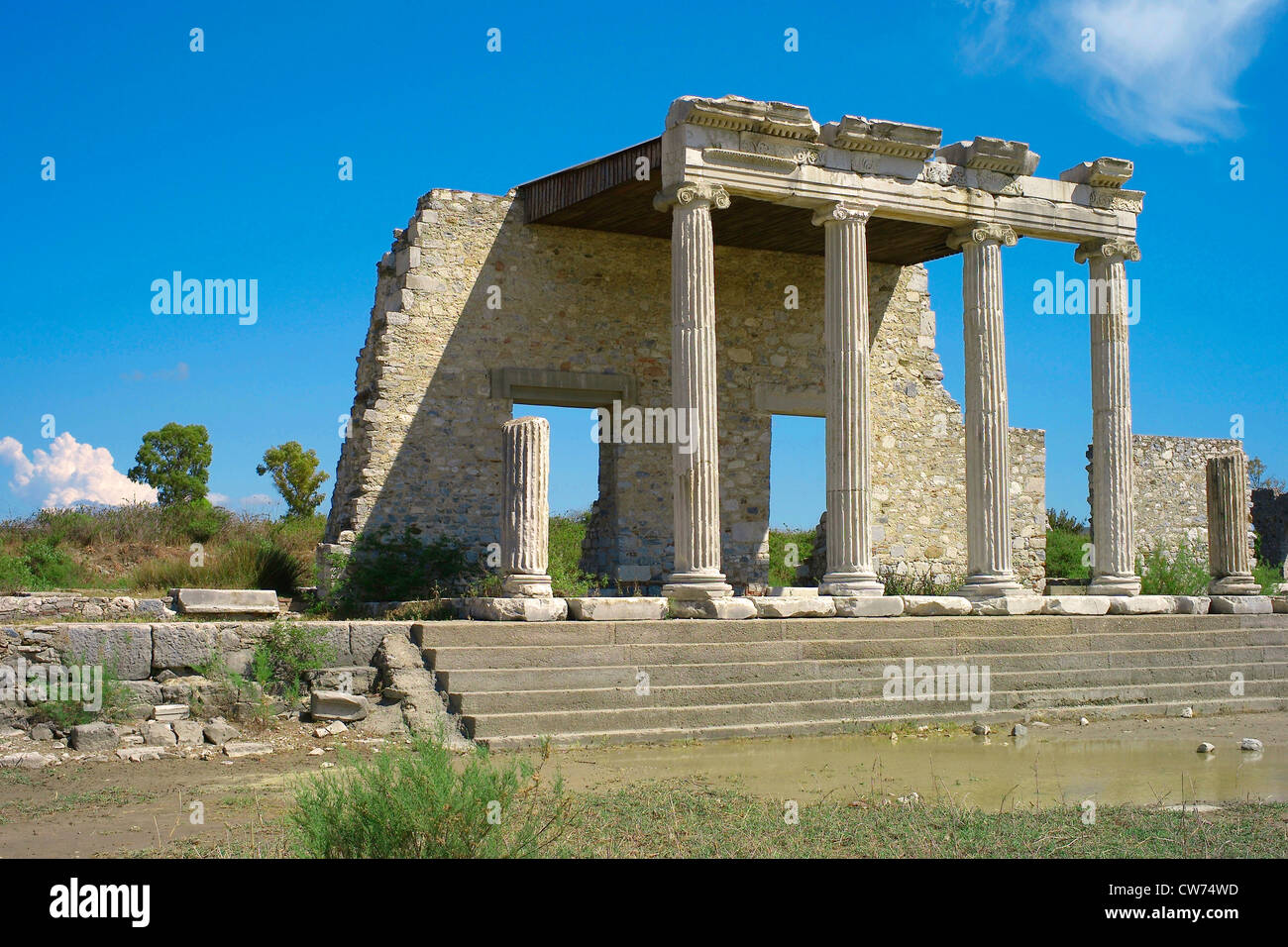 stoa of Milet, Turkey, West Anatolia, Milet Stock Photo