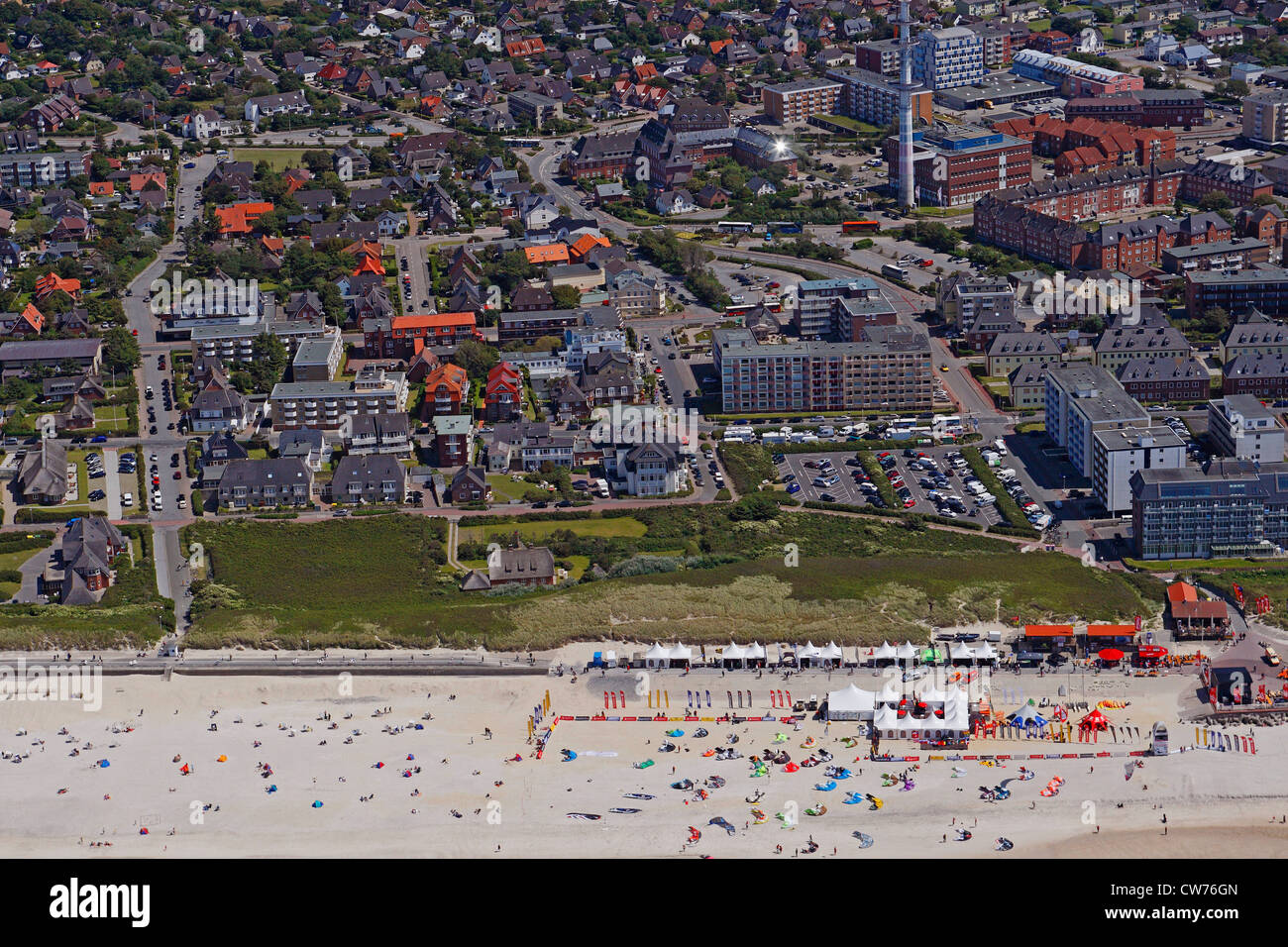 Aerial Photo of Westerland on Sylt, Germany, Schleswig-Holstein, Sylt Stock Photo