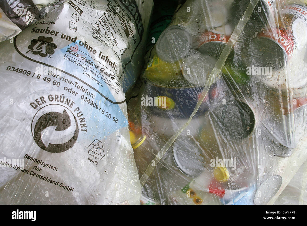 garbage, yellow bag Stock Photo Alamy