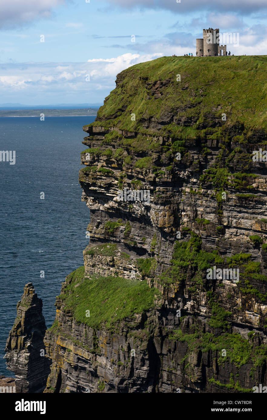 O'brien's Tower, Cliffs Of Moher, Co Clare, Ireland. Stock Photo