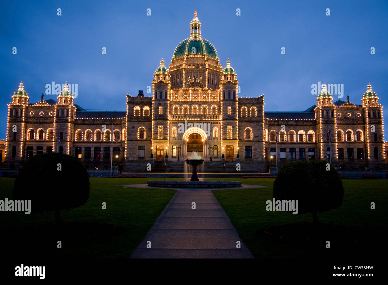 British Columbia Parliament Buildings, Canada, British Columbia, Victoria Stock Photo