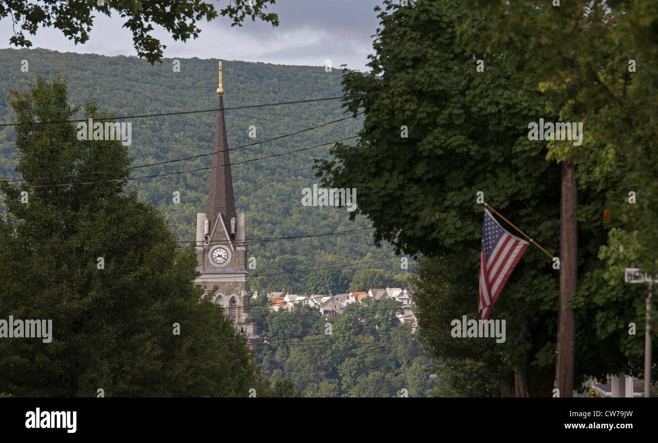 St. Joseph's Catholic Church in Jim Thorpe, Pennsylvania Stock Photo