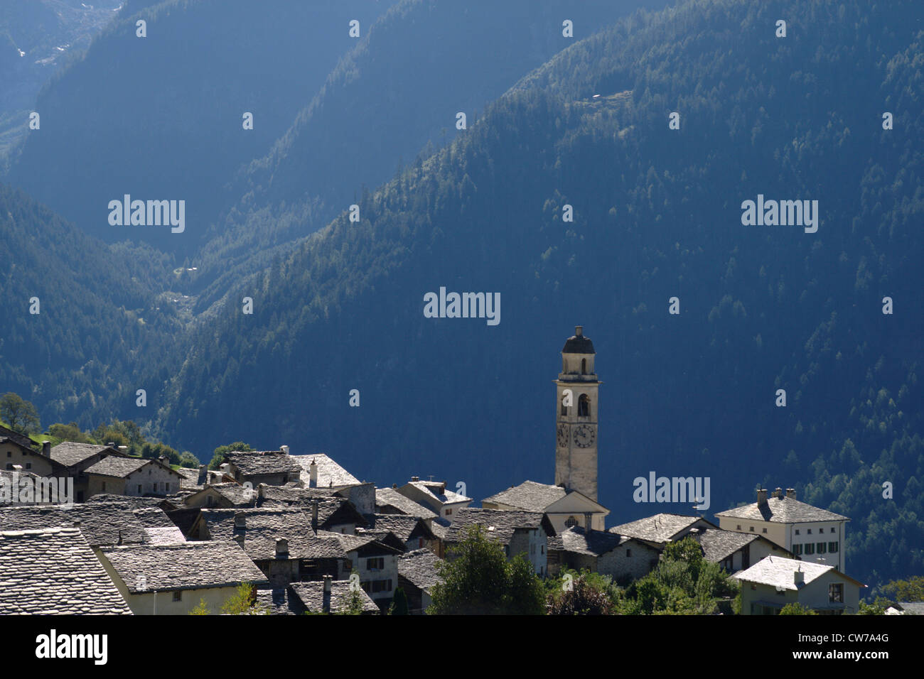Soglio in Bergell, Switzerland Stock Photo