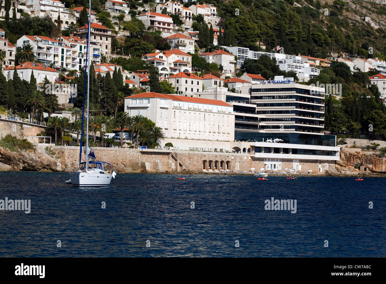 Excelsior Hotel by the coastline near Dubrovnik Dalmatia Croatia Stock Photo