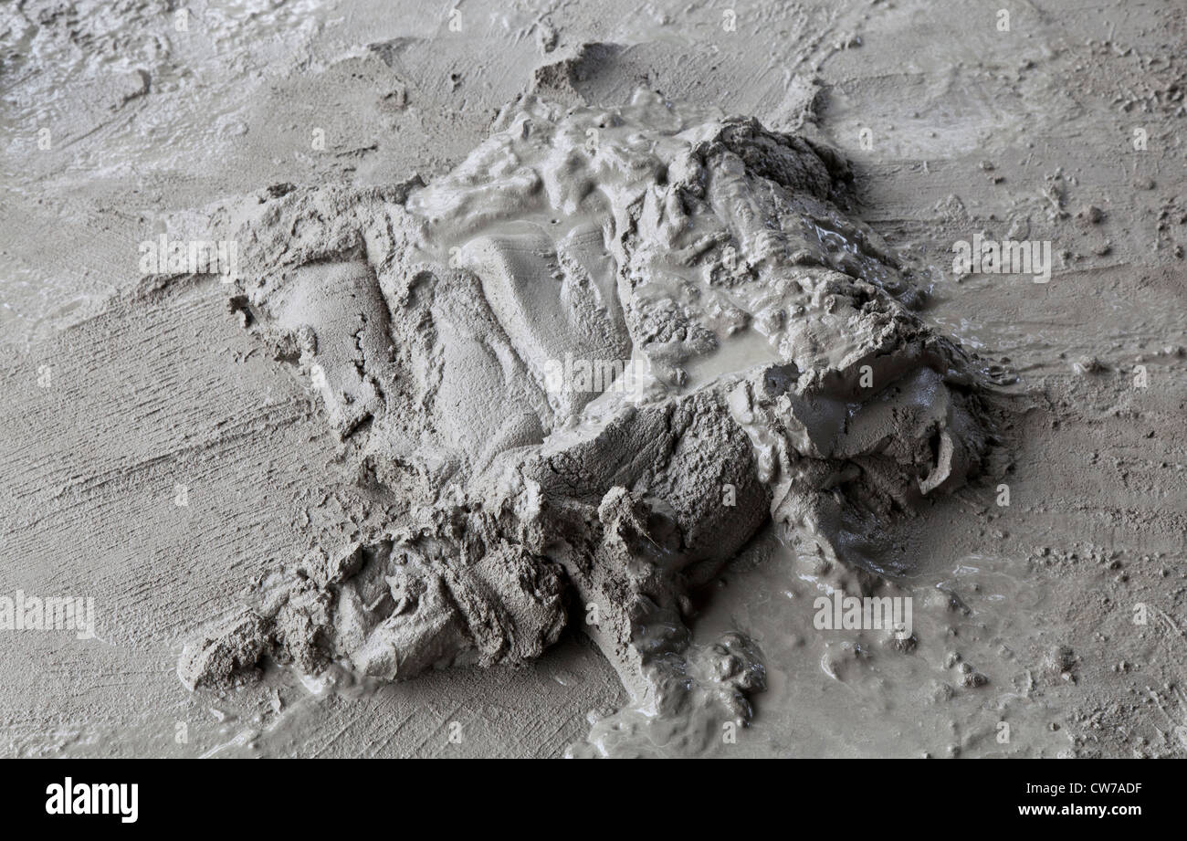 wet cement concrete floor Stock Photo Alamy