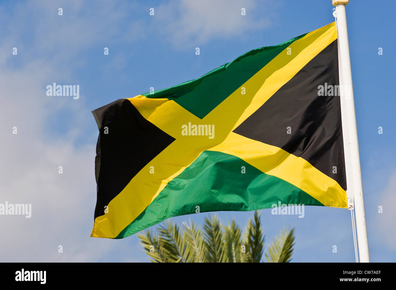 Jamaica flag, Jamaica Stock Photo