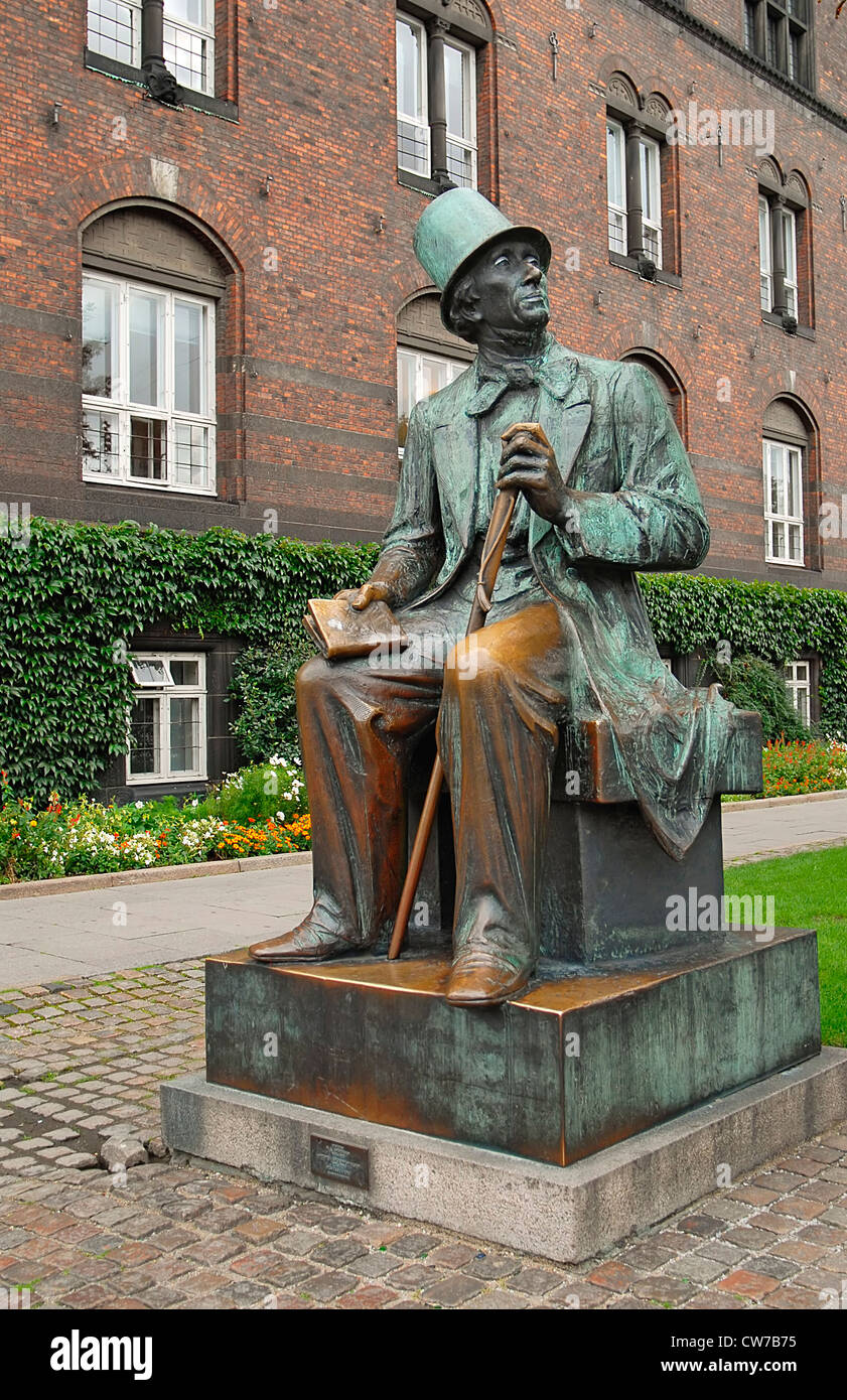 Statue of Hans Christian Andersen, Denmark, Copenhagen Stock Photo
